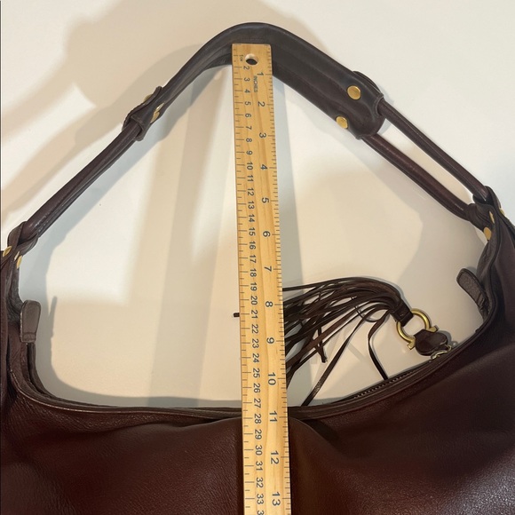 Salvatore Ferragamo Fringe Brown Leather Hobo Bag - Picture 11 of 12